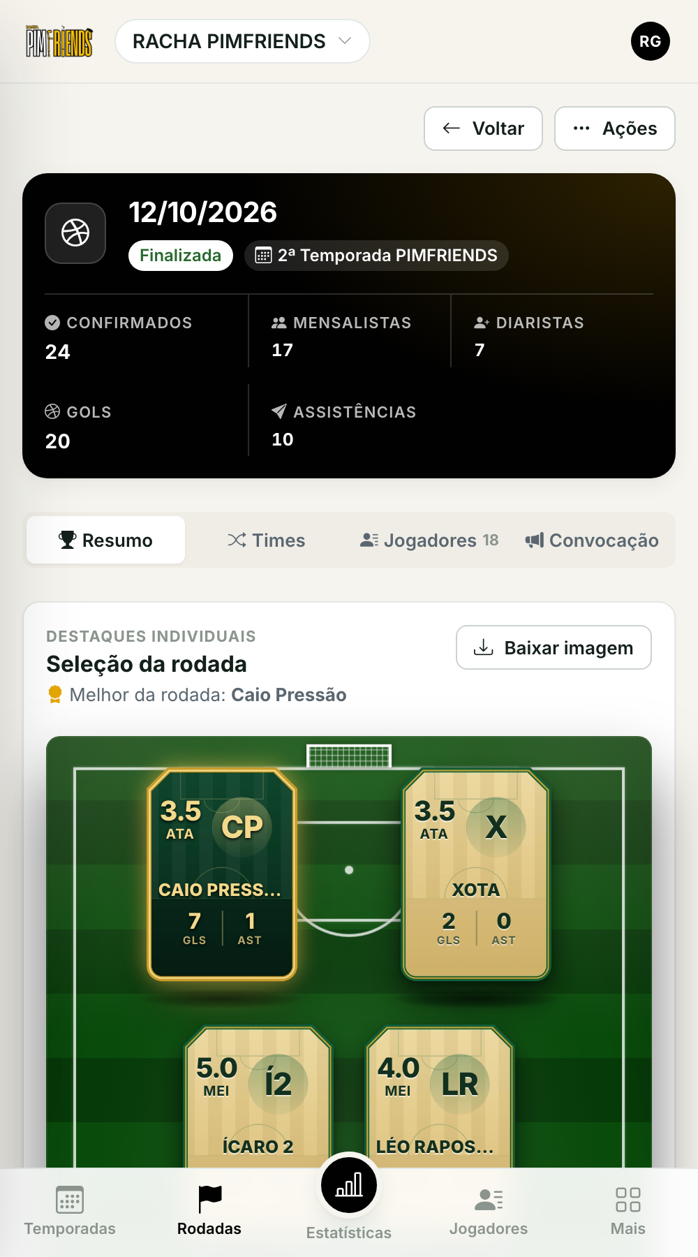 Plataforma no celular